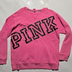 PINK Victoria's Secret Hot Pink Crewneck with Bold Logo